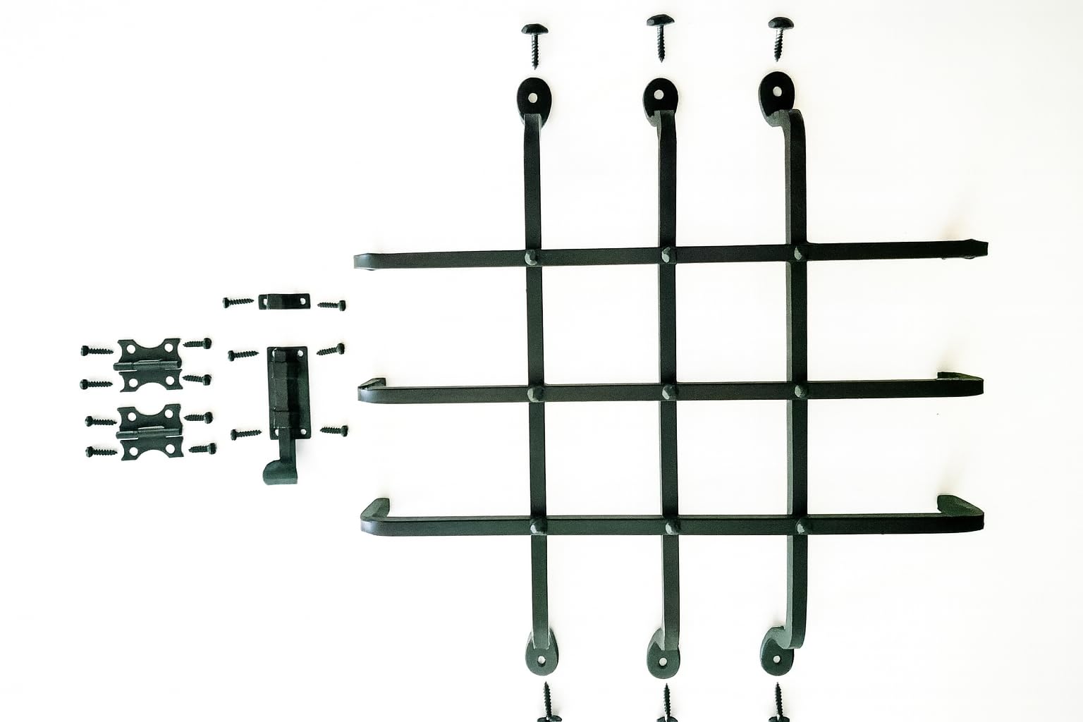 The Rustic Express Speakeasy Door Iron Grill with Rustic Bolts